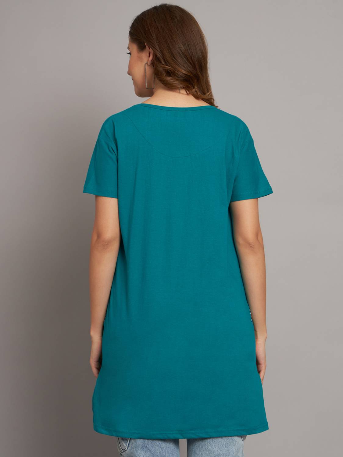 Round Neck Cotton T-Shirt - Image 4