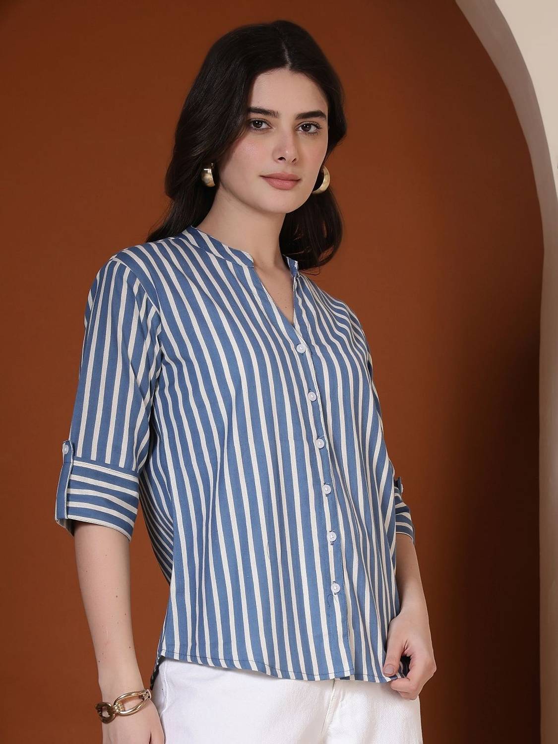 Regularfit Mandarin Casual Shirt - Image 4