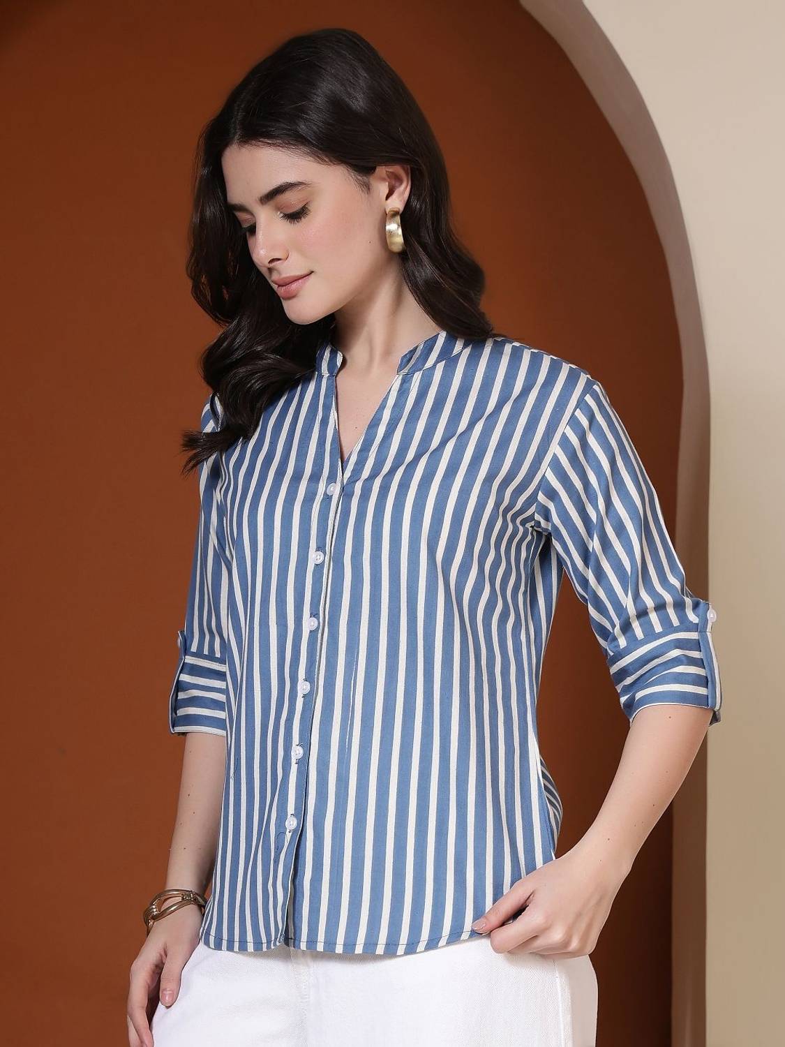 Regularfit Mandarin Casual Shirt - Image 3