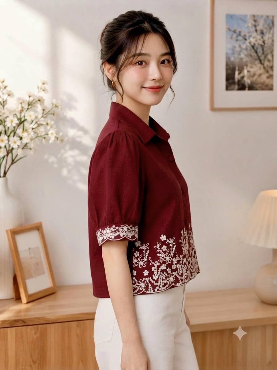 Regular Fit Embroidered Shirt - Image 3